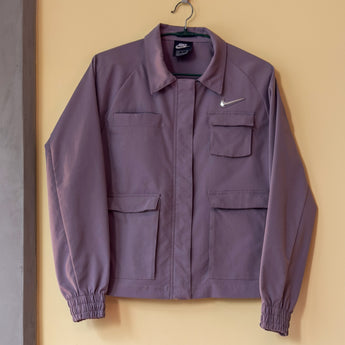 Nike Sportswear Swoosh Cropped Utility Jacket Purple Smoke