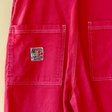 Big Bud Press Hot Pink Red Artist Togs Denim Overalls